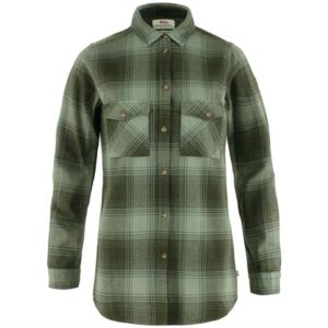 Fjällräven Ãvik Twill Shirt L/S Womens, Deep Forest / Patina